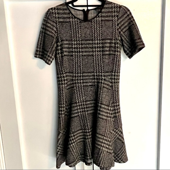 Theory black and white houndstooth plaid dress - Picture 3 of 8